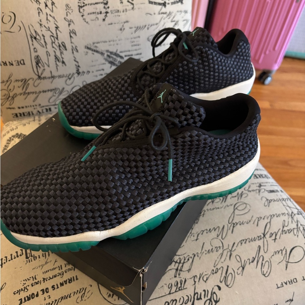 Black and Green Athletic Shoes